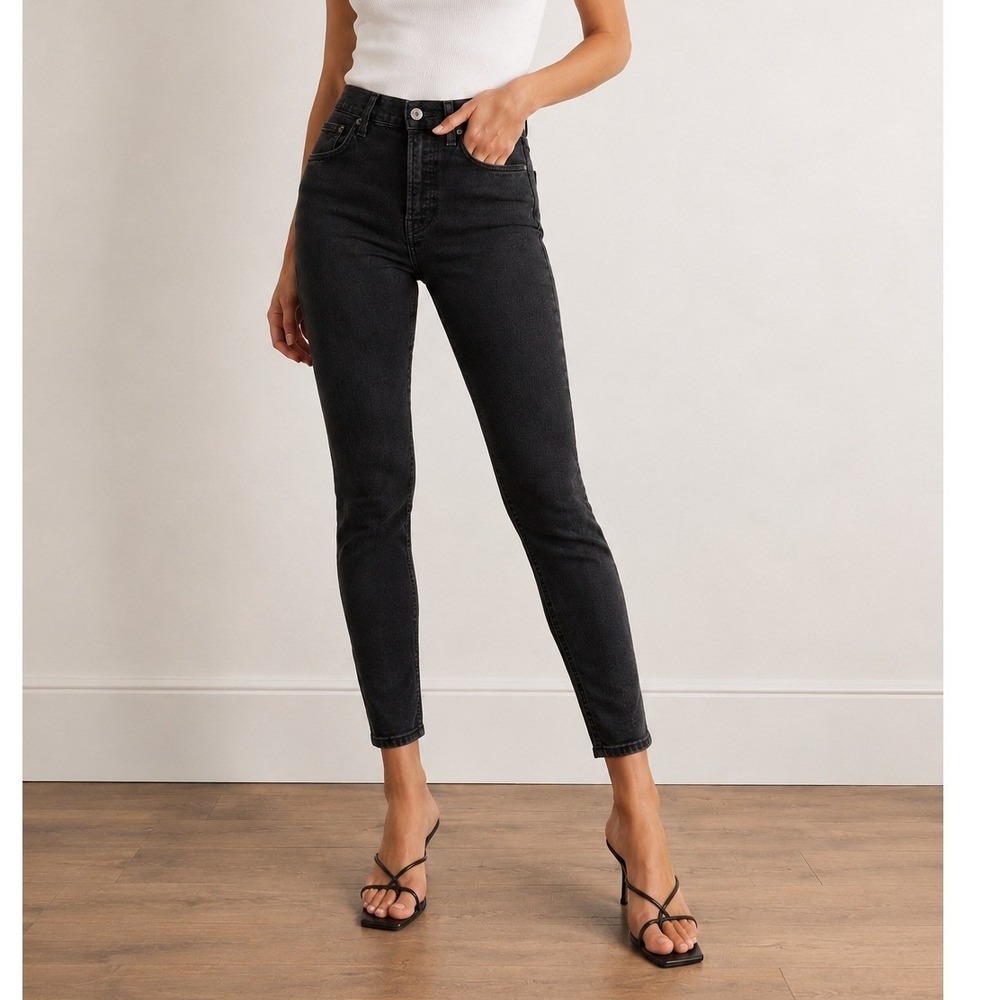 AGOLDE Womens Black Willow Skinny Jeans Size 25 Stretch Organic Cotton